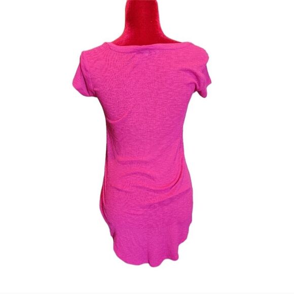 Express One Eleven Fuchsia Pink High Low Top Size xSmall - Picture 3 of 4